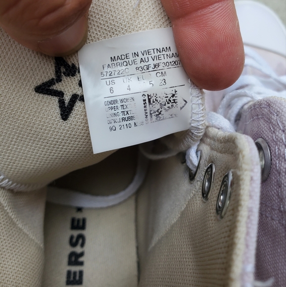 Converse Chuck Taylor All Star Move Platform High Womens Shoe Pale Amethyst Sz 6 - Picture 12 of 12